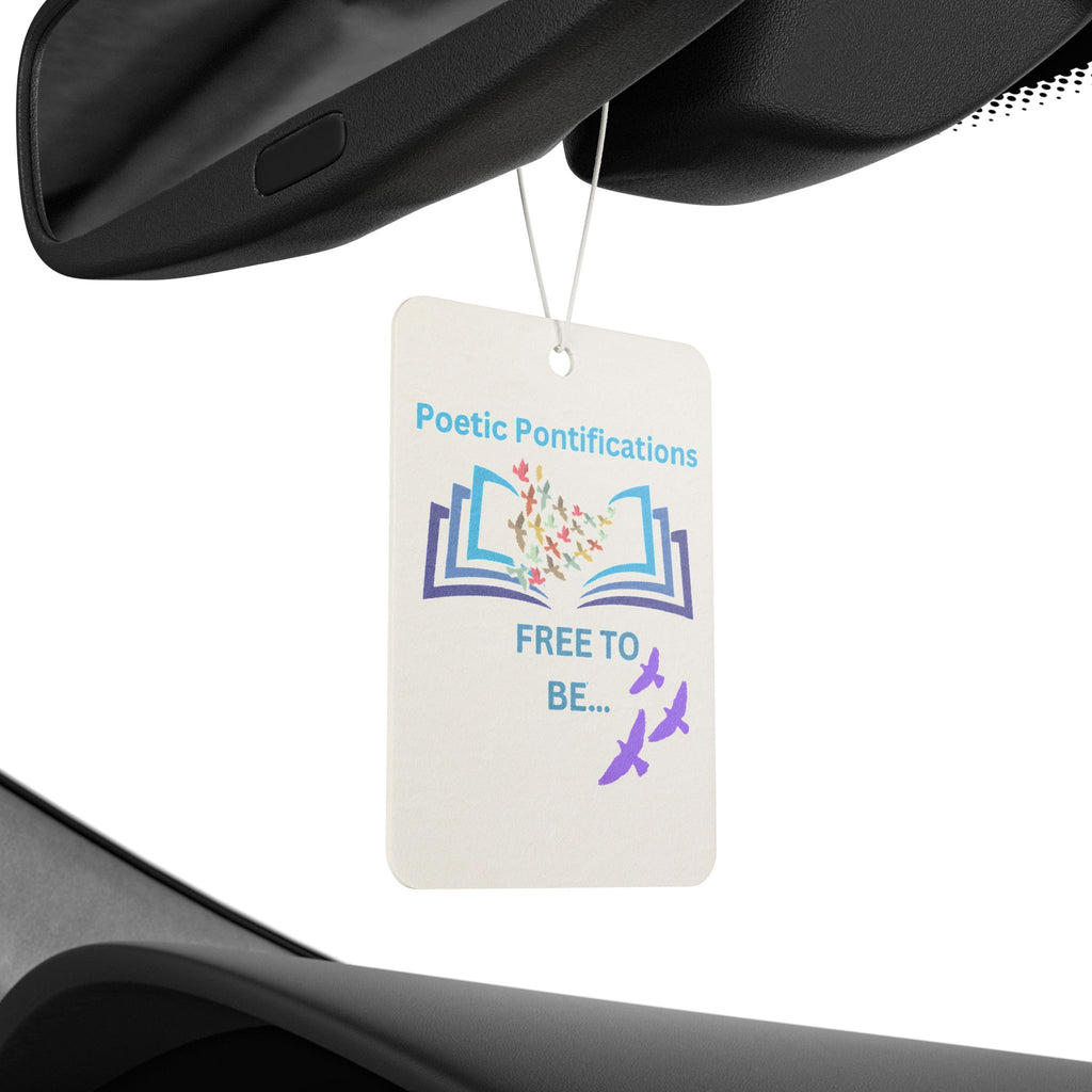 Car Air Freshener — "Poetic Pontifications: Free To Be" Scented Rearview Ornament